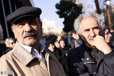 مراسم تشییع پیکر جمشید لایق از مقابل تالار وحدت