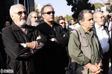 مراسم تشییع پیکر جمشید لایق از مقابل تالار وحدت 11