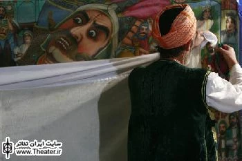 نخستین سوگواره پرده خوانی استان خراسان رضوی در مرحله اجرا