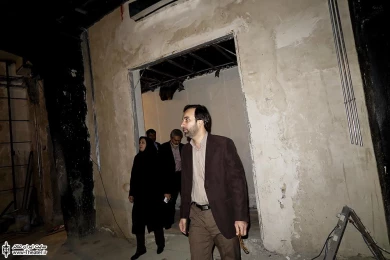 بازدید مهدی شفیعی از مراحل بازسازی تئاتر شهر 3