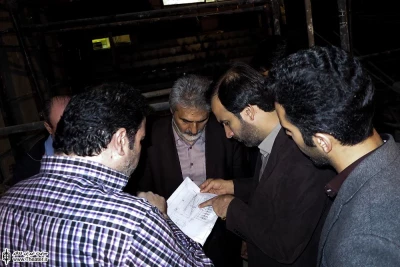 بازدید مهدی شفیعی از مراحل بازسازی تئاتر شهر