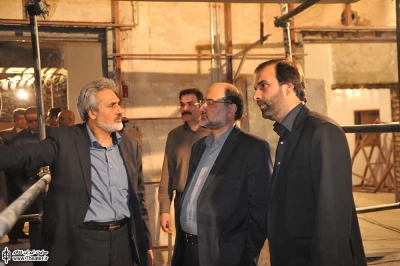 پیگیری روند باز سازی تئاتر شهر در بازدید علی اصغر کاراندیش(معاونت توسعه)  و علی مراد خانی (معاوتت فرهنگی)از مجموعه تئاتر شهر
