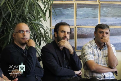 پیمان شریعنتی ، مهدی شفیعی ، علی اکبر عبدالعلی زاده در روز مراسم خبرنگار در تئاتر شهر