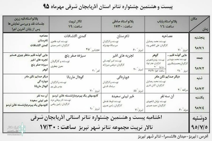 جشنواره استانی تئاتر آذربایجان شرقی