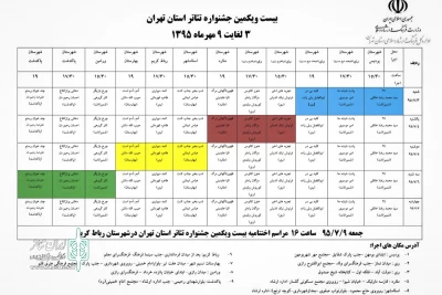 بیست و یکمین جشنواره استانی تئاتر تهران از فردا آغاز می شود

12 نمایش در 6 شهر استان تهران روی صحنه می روند