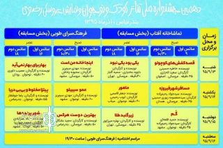 از امروز 12 آذر:

دهمین جشنواره ملی تئاترکودک و نوجوان و نمایش عروسکی رضوی آغاز شد