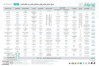 Program Table of “Plus Fadjr” Released

Private & Semi-Official Theater Auditoriums to Stage 57 Pieces