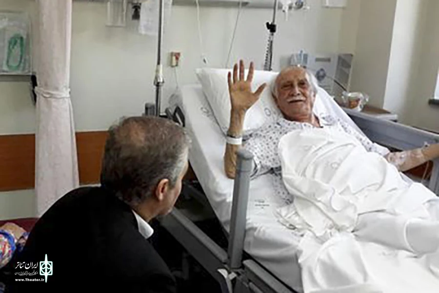 مدیرعامل موسسه هنرمندان پیشکسوت از داریوش اسدزاده عیادت کرد 2
