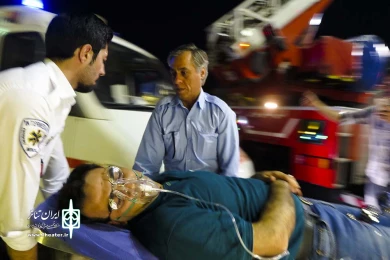 مانور آتش نشانی و امداد و نجات  در تئاتر شهر