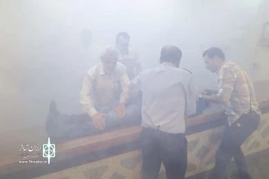 مانور آتش نشانی و امداد و نجات  در تئاتر شهر