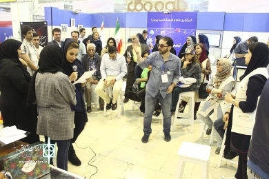 کارگاه غرفه ایران تئاتر در نمایشگاه مطبوعات