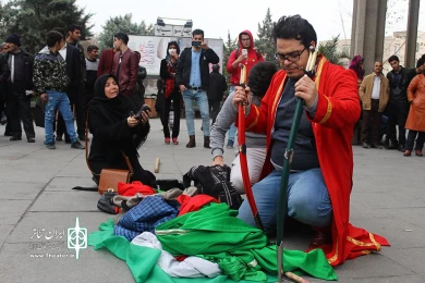 تئاترخیابانی به مناسبت شهادت حضرت فاطمه‎