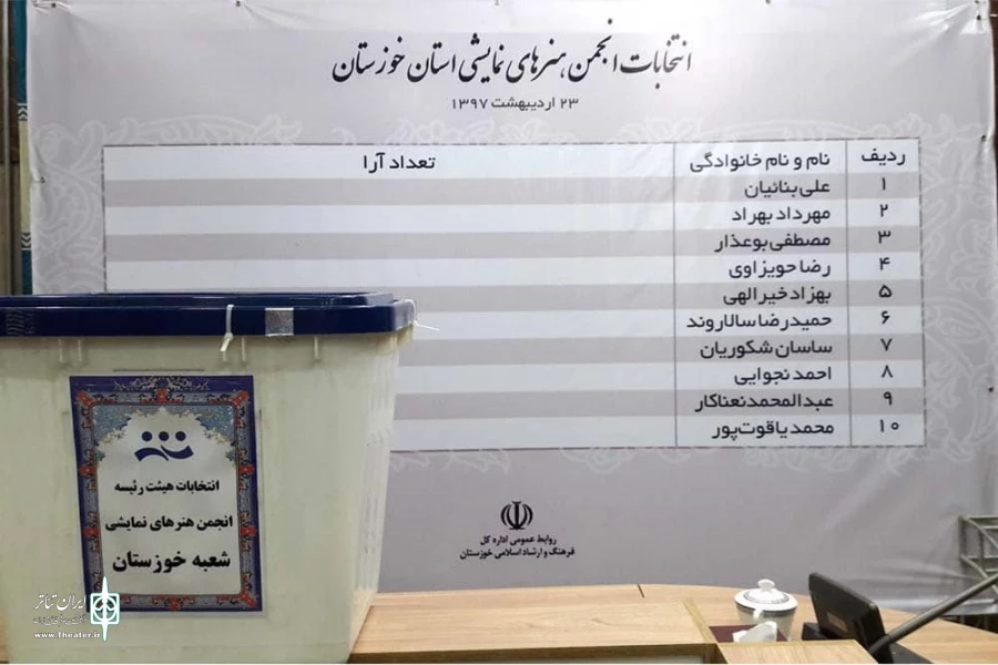هیات مدیره انجمن هنرهای نمایشی خوزستان با 336 رای انتخاب شدند 4