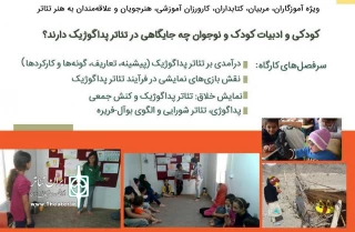 در مؤسسه پژوهشی  تاریخ ادبیات کودکان

دوره کارگاهی تئاتر پداگوژیک برگزار می‌شود
