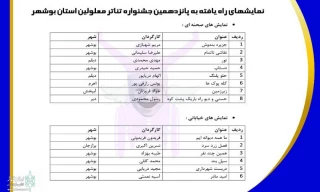 دبیر جشنواره خبر داد

آثار راه‌یافته به جشنواره استانی تئاتر معلولین معرفی شدند