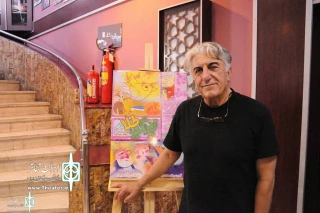 Reza Kianian  and  Marzieh Mahboub watched the show “Under the golden dome”