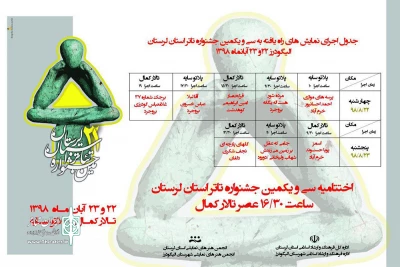 رئیس انجمن هنرهای نمایشی استان لرستان خبر داد:

اسامی آثار راه‌یافته به جشنواره تئاتر لرستان اعلام شد