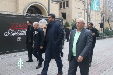 آیین تجدید عهد هنرمندان با شهید قاسم سلیمانی