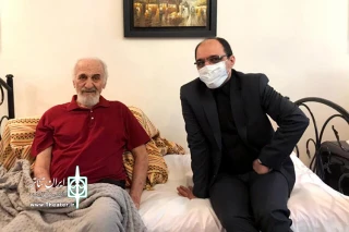 عیادت مدیرعامل موسسه هنرمندان پیشکسوت از محمد ساربان