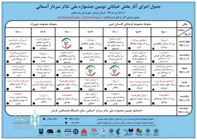معرفی آثار چهارمین روز جشنواره

امروز نه نمایش در جشنواره تئاتر سردار آسمانی اجرا می‌شود