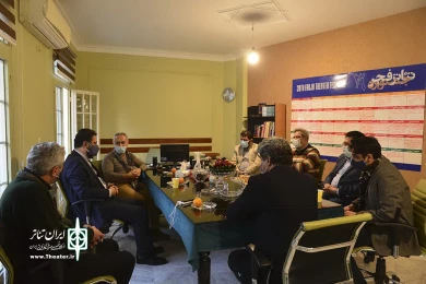 دیدارمحمدمجتبی حسینی معاون و قادر آشنا با اعضا دبیرخانه جشنواره تئاتر فجر