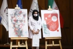 پوستر جشنواره تئاتر فجر به دست همسر شهید مدافع حرم رونمایی شد 3