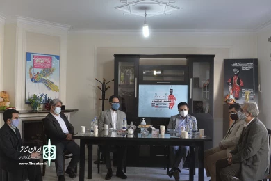 حضور سید محمد مجتبی حسینی معاون امور هنری وزارت فرهنگ و ارشاد اسلامی در دبیرخانه جشنواره عروسکی