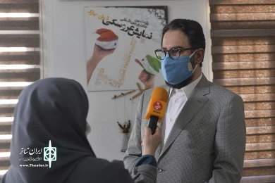 حضور سید محمد مجتبی حسینی معاون امور هنری وزارت فرهنگ و ارشاد اسلامی در دبیرخانه جشنواره عروسکی