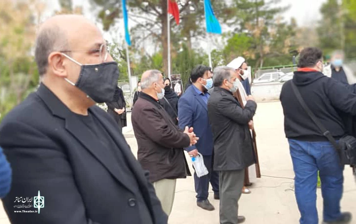 پیکر احمد گنجی پیشکسوت نمایش های رادیویی در قطعه هنرمندان آرام گرفت- عکس امیر شعیبی 7