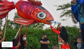 Giant Puppets in an environmental show