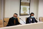 نشست  هنرمندان و مسئولان تئاتری اقلیم کردستان کشور عراق حاضر در جشنواره با قادر آشنا