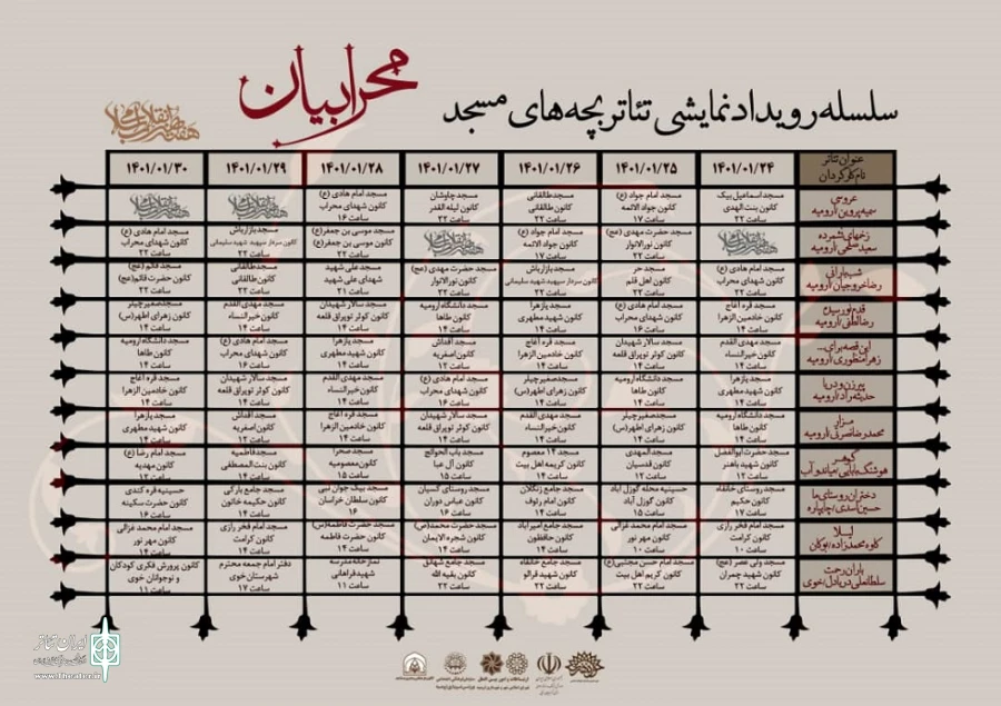 مرحله استانی رویداد نمایشی« محرابیان» در آذربایجان غربی برگزار می‌شود
 2