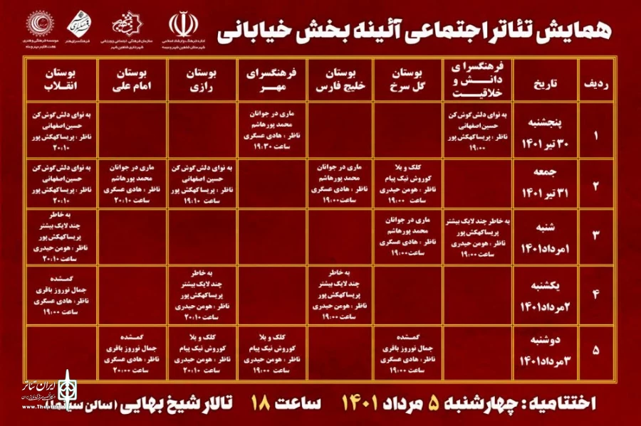 برگزاری همایش نمایشهای اجتماعی در دو بخش صحنه ای و خیابانی 3