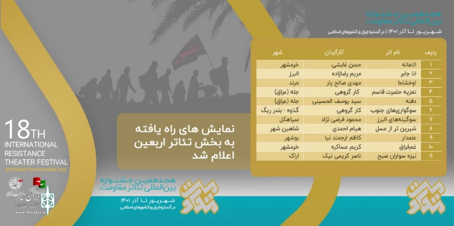 منتخبان تئاتر اربعین «خون‌نامه خاک» معرفی شدند 3