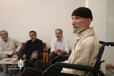 معاون امور هنری و مدیرکل هنرهای نمایشی با هنرمند جانباز حسین نوری