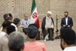 دیدار مسئولان و هنرمندان ایرانی و خارجی رویداد تئاتر صاحبدلان با نماینده ولی فقیه و امام جمعه قزوین آیت‌الله عبدالکریم عابدینی در مسجد جامع عتیق قزوین. 4