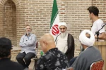 دیدار مسئولان و هنرمندان ایرانی و خارجی رویداد تئاتر صاحبدلان با نماینده ولی فقیه و امام جمعه قزوین آیت‌الله عبدالکریم عابدینی در مسجد جامع عتیق قزوین. 5