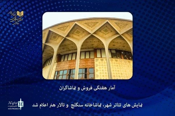 آمار هفتگی فروش و تماشاگران نمایش‌های تئاتر شهر و تالار هنر اعلام شد 2