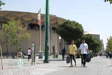 محوطه تئاترشهر پس از  شروع طرح پاکسازی