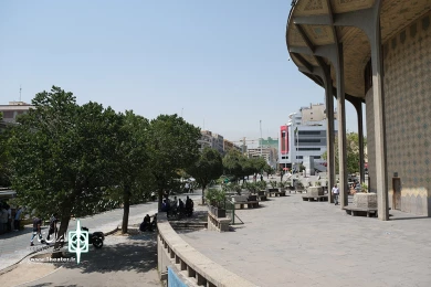 محوطه تئاترشهر پس از  شروع طرح پاکسازی