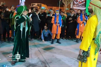 هنرمندان تعزیه اصفهان پس از اجرا در شلمچه، راهی کربلا شدند