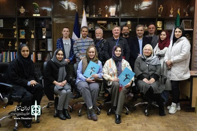 نشست مدیرکل هنرهای نمایشی با گروه های بین الملل از کشور  روسیه و فرانسه برگزار شد