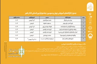برگزاری ۷ کارگاه آموزشی در جشنواره تئاتر فجر