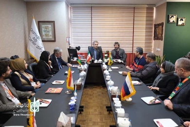 دیدار و گفت گوی اتابک نادری و خیرالله تقیانی پور با هنرمندان خارجی