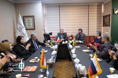 دیدار و گفت گوی اتابک نادری و خیرالله تقیانی پور با هنرمندان خارجی