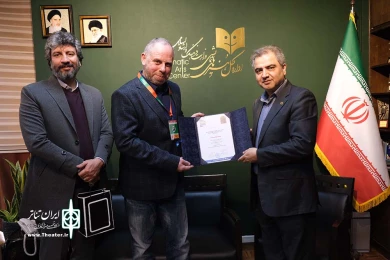 دیدار و گفت گوی اتابک نادری و خیرالله تقیانی پور با هنرمندان خارجی