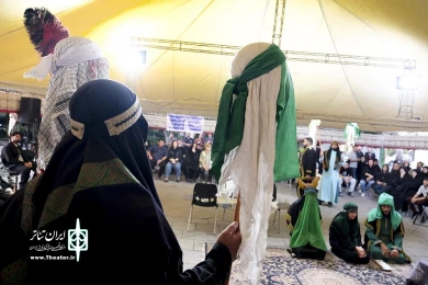 سیدعباس صالحی، وزیر فرهنگ و ارشاد اسلامی در آیین عزاداری «خیمه هنر»