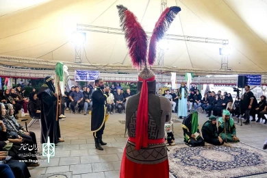 سیدعباس صالحی، وزیر فرهنگ و ارشاد اسلامی در آیین عزاداری «خیمه هنر»