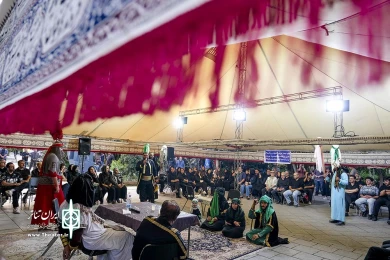 سیدعباس صالحی، وزیر فرهنگ و ارشاد اسلامی در آیین عزاداری «خیمه هنر»