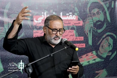 سیدعباس صالحی، وزیر فرهنگ و ارشاد اسلامی در آیین عزاداری «خیمه هنر»